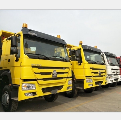หลังการโยน ภาระหนัก 336-375 HP รถโยนรถมือสอง 6 * 4 Tipper ด้วยความจุของเครื่องยนต์> 8L