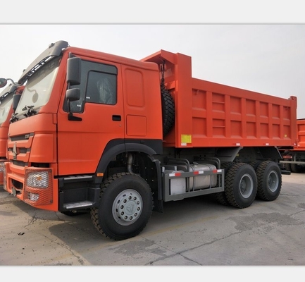 หลังการโยน ภาระหนัก 336-375 HP รถโยนรถมือสอง 6 * 4 Tipper ด้วยความจุของเครื่องยนต์> 8L