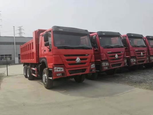 หลังการโยน ภาระหนัก 336-375 HP รถโยนรถมือสอง 6 * 4 Tipper ด้วยความจุของเครื่องยนต์> 8L