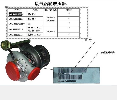 เครื่องกดส่วนประกอบ ETS กระเป๋าเหล็กสําหรับเครื่องยนต์ Sinotruk HOWO Turbo Wd615.47 Vg1560118229