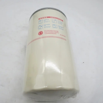 ธาตุกรองน้ํามันเครื่องยนต์ Vg1246070031 สําหรับเครื่องยนต์มาตรฐานของ HOWO A7 Truck Parts